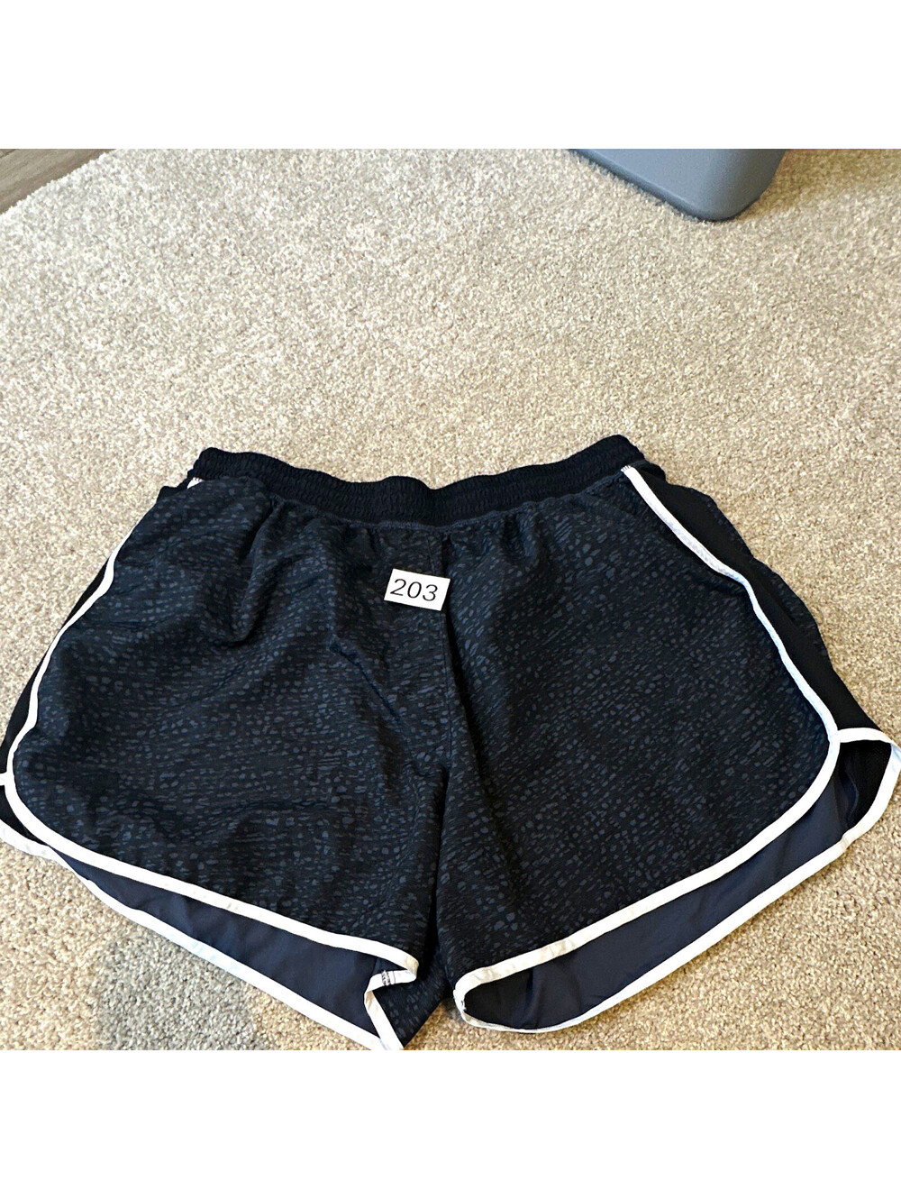 Just My Size JMS Active Girls Athletic Shorts Black/White Trim Size 3X 22"